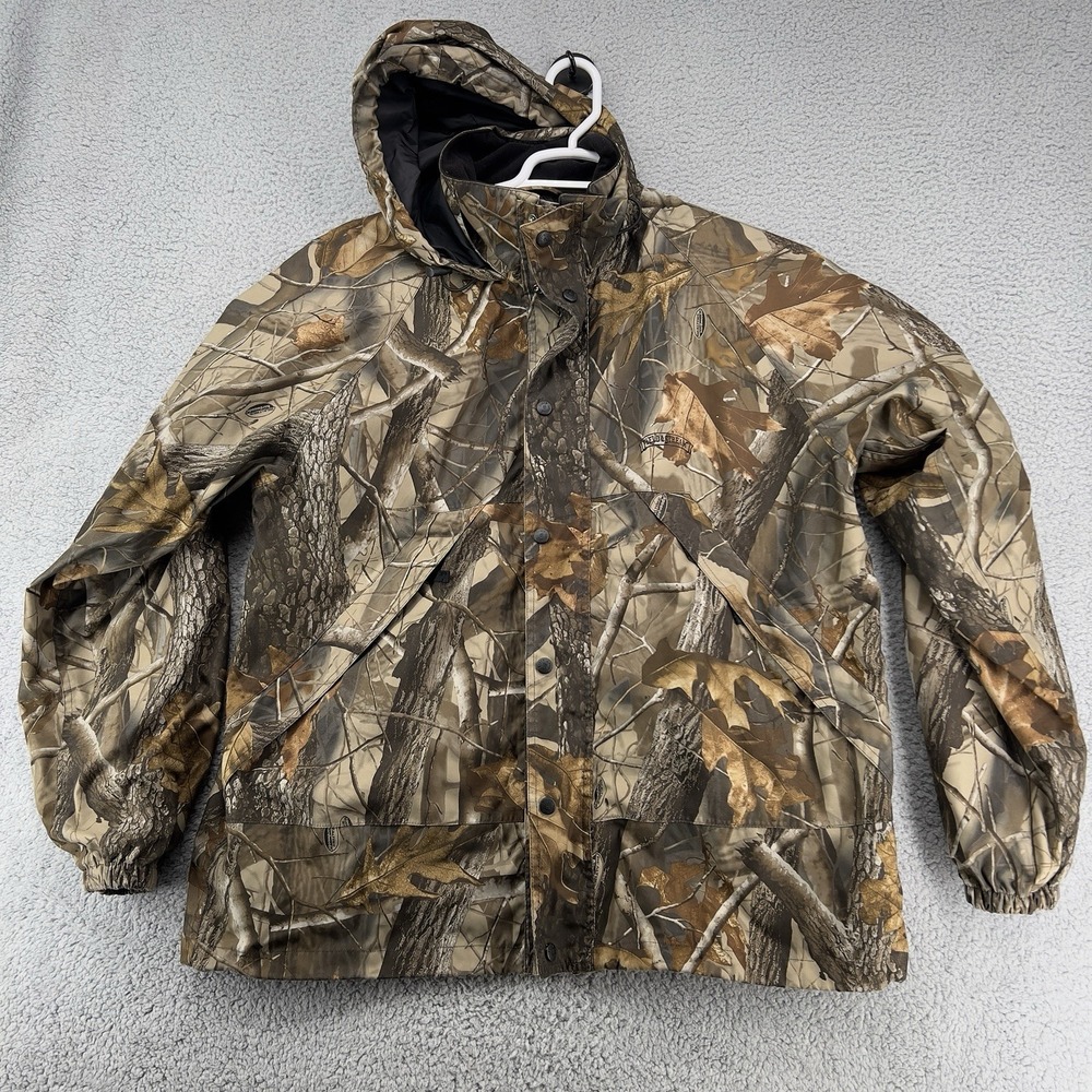 FIELD & STREAM Hydro Proof Ultra Camo Hunting Coat Jacket Mens Size L Quilted
